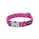 image 1 of Dog Collar Design Stars Lime on Hot Pink Pink | L