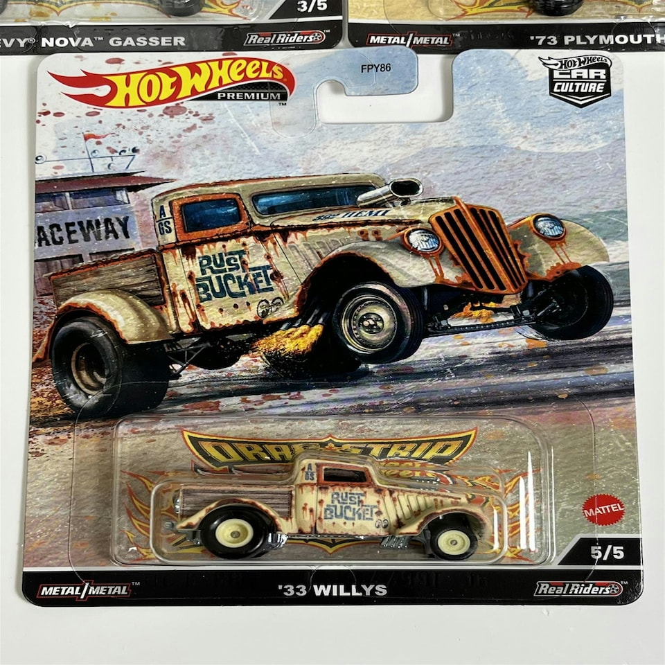 image 1 of Hot Wheels Dragstrip Car Culture 5 Car Set 1:64 Hot Wheels FPY86 957R
