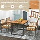 image 8 of COSTWAY 4 Pieces Acacia Wood Patio Dining Set