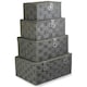 image 2 of Twisted Grey Paper Rope Picnic Basket Grey | Grey | M