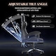 image 6 of Rattantree Ergonomic Gaming Chair Massage Lumbar Footrest Leather Swivel 150 Kg Capacity