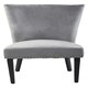 image 2 of Interiors by Premiers Velvet Dining Chair, Dining Room Accent Chair, Velvet Upholstered Wing Chair with Wooden Legs