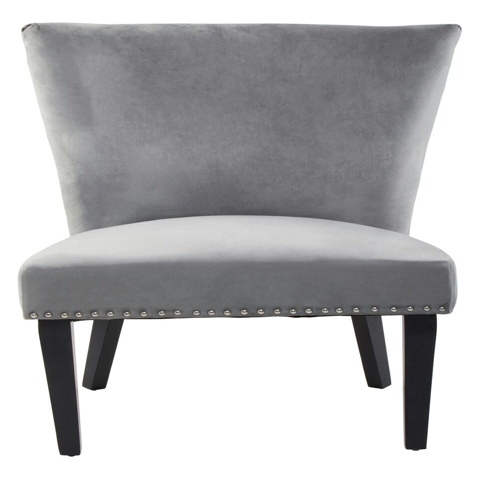 image 1 of Interiors by Premiers Velvet Dining Chair, Dining Room Accent Chair, Velvet Upholstered Wing Chair with Wooden Legs