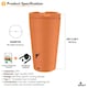 image 4 of Water Butt Kit with Tap, Diverter & Bio Cleaner –  Rainwater Collector for Garden, Balcony & Terrace – Durable Plastic Water Storage Tank Brown | 230L