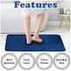 image 3 of VELVETIO Greek Bath Mat & Pedestal Mat Water Absorbent Non Slip Toilet Rugs Blue | Royal Blue