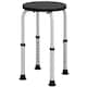 image 1 of HOMCOM Shower Chair, Adjustable Height Shower Stool with Aluminium Frame and Non-Slip Feet, Bathtub Stool Seat for Elderly Disabled Handicap, Black