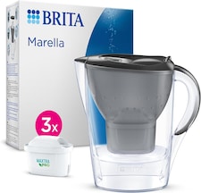 BRITA Marella Water Filter Jug Graphite (2.4L) Starter Pack incl. 3x MAXTRA PRO Pure Performance Cartridges