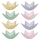 image 1 of Glass Star Shaped Nibble Bowls Decorative Serving Dishes | Multi | Two of each colour (8 Set)