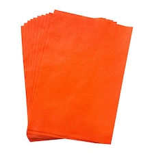 Pack of 10 A4 Coloured Felt 180gsm Sheets Orange | Orange | A4