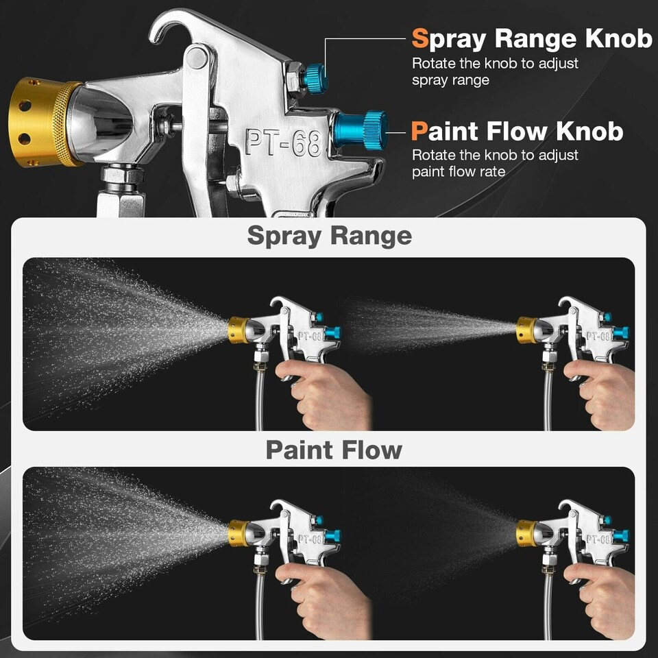 image 1 of COSTWAY 15L Paint Tank Pressure Paint Pot Adjusting Spray Gun