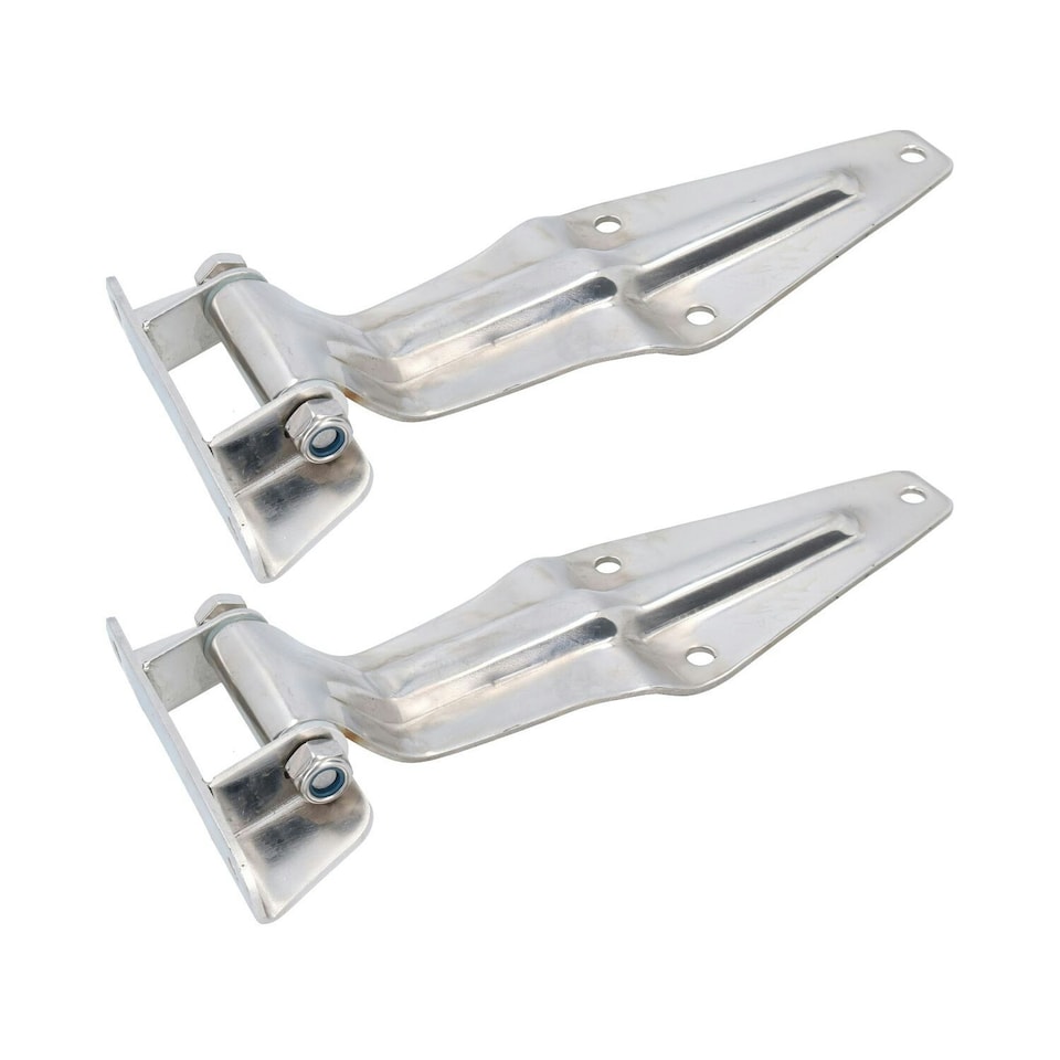 image 1 of 2 Pack 12" Stainless Steel Door Gate Strap Hinge Industrial Quality Heavy Duty Silver