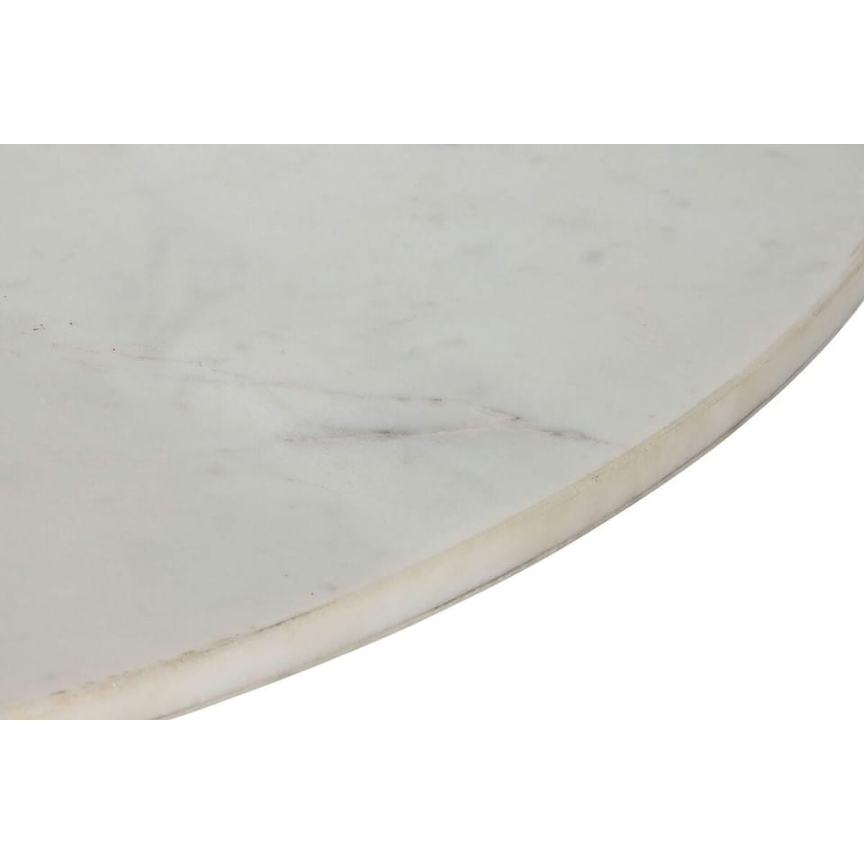 image 1 of Dining Table Home ESPRIT White Natural Marble Acacia 115 x 115 x 76 cm
