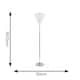 image 2 of ValueLights Kelsks Chrome Floor Lamp Acrylic Droplet Shade & Bulb Chrome