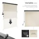 image 3 of Vertical Awning Eloise - installation materials included, retractable, UV blocking | Cream | beige | 120 x 250 cm | 1