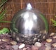 image 9 of Polished Sphere Silver Stainless Steel Water Feature with LED Lights H50cm