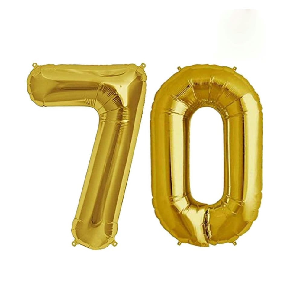 image 1 of Sensations Today 70th Foil Balloon - Gold - One Size