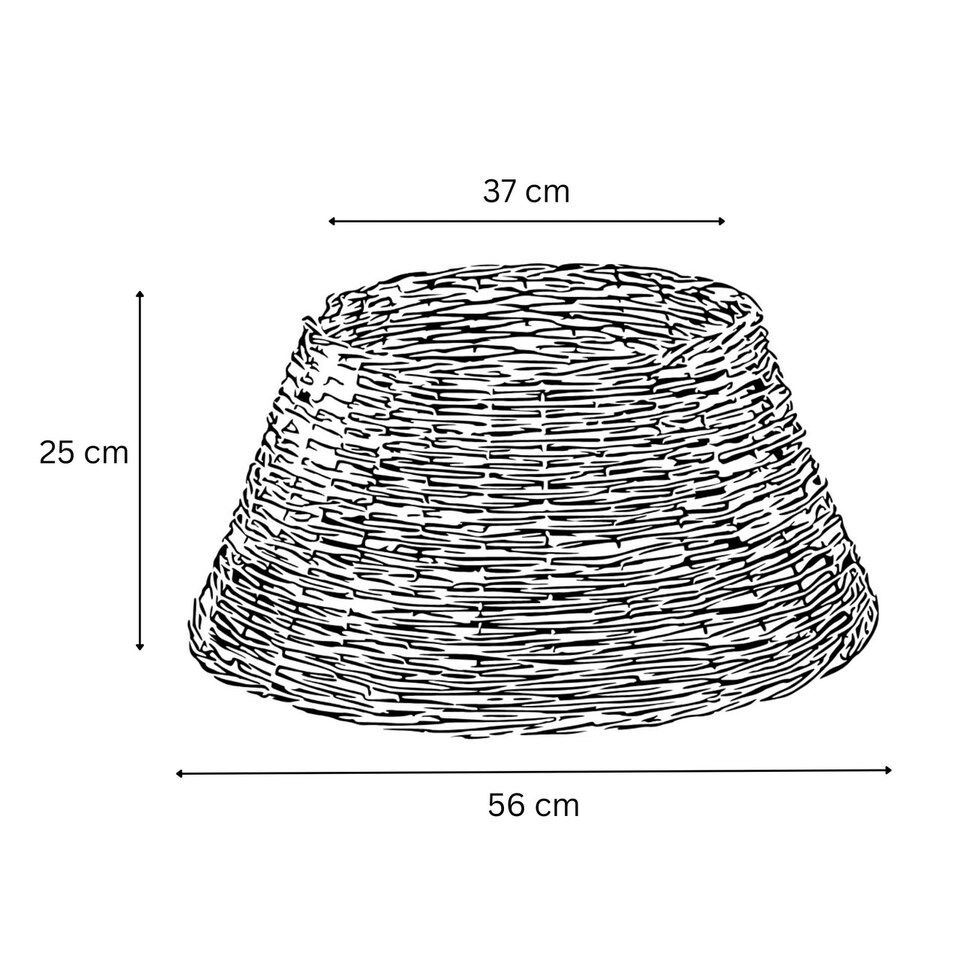 image 1 of Large Natural Willow Wicker Christmas Tree Skirt