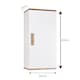 image 4 of Showerdrape Nola Matt White & Bamboo Single Wall Bathroom Cabinet | White | 1