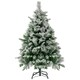 image 4 of COSTWAY 4.5FT Artificial Christmas Tree Flocked Xmas Tree Green | One Size