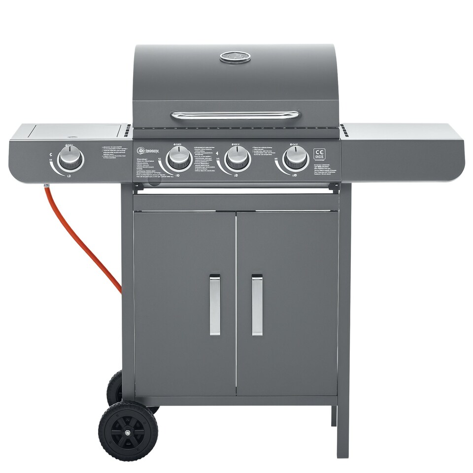 image 1 of Outsunny Gas Barbecue Grill 3+1 Burner Garden BBQ w/ Large Cooking Area