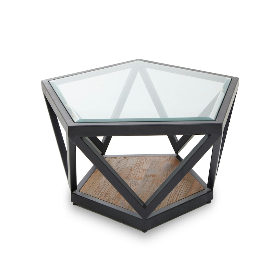 image 1 of Interiors by Premier Pentagon Coffee Table Black