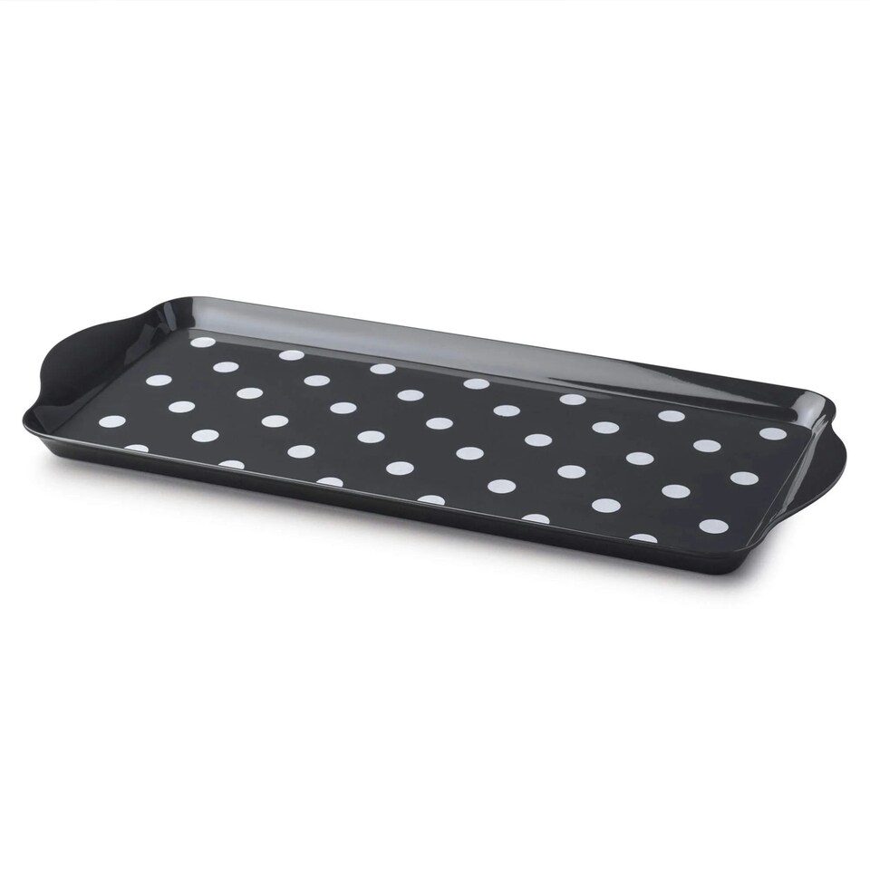 image 1 of Melamine Dotty Sandwich Tray Grey