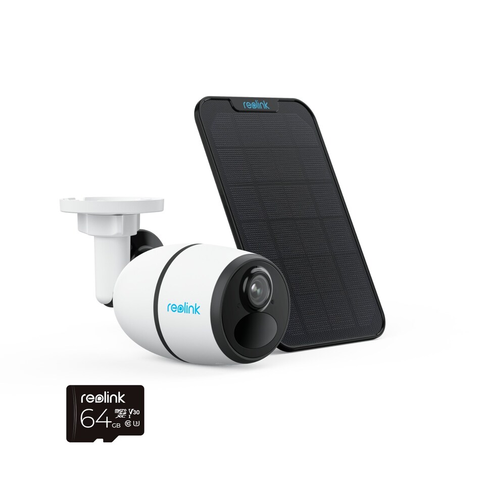 image 1 of Reolink Advantage Series G330 2K Battery 4G LTE Outdoor Security Camera with Solar Panel + 64GB