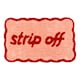 image 1 of Strip Off Slogan Scalloped Bath Mat