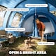 image 5 of Outsunny 5-6 Man Family Tent Camping Tent with 2 Room and Carry Bag, Blue