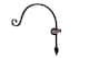 image 6 of Pack of 2 Tom Chambers Heavy Duty Handcrafted Metal 38cm Black Wall Bracket Hook For Garden Hanging Basket Bird Feeder | Black | Black