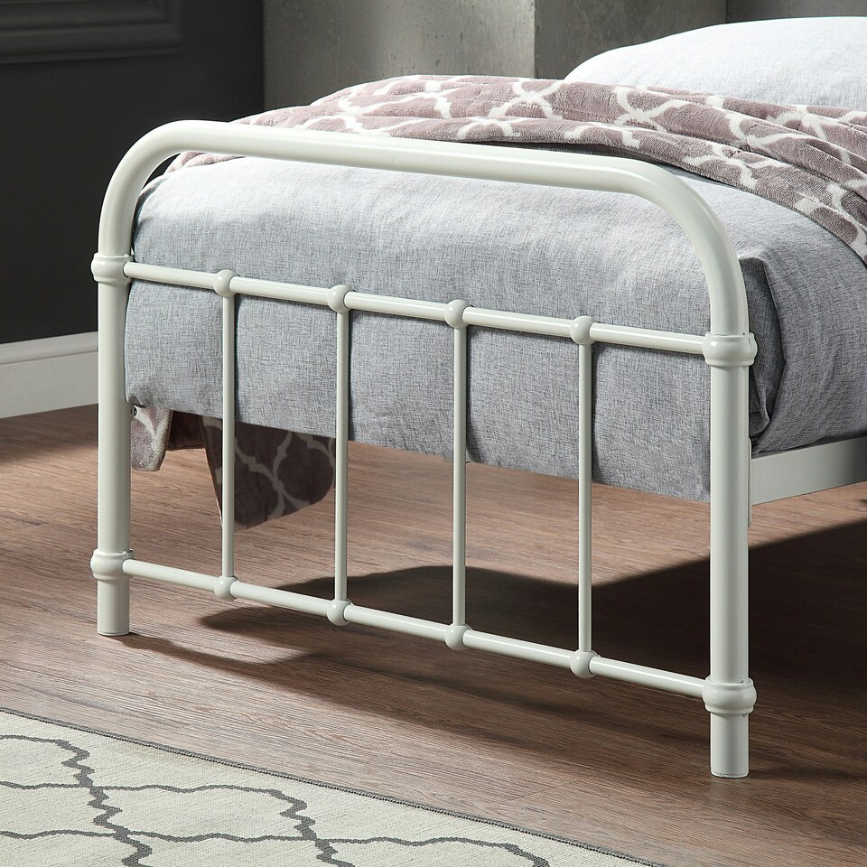 image 1 of Tewin Vintage Hospital Style White Metal Bed Frame (Single)