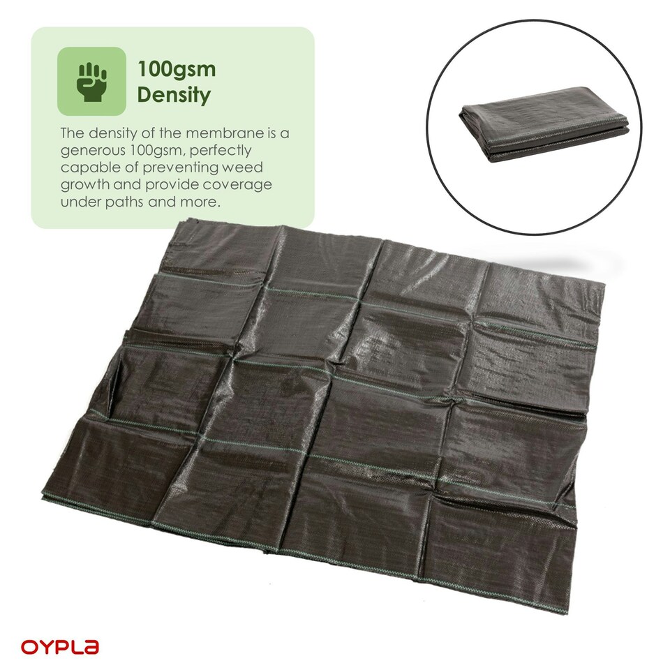 image 1 of Oypla 2m x 5m Heavy Duty Weed Control Ground Cover Membrane Sheet
