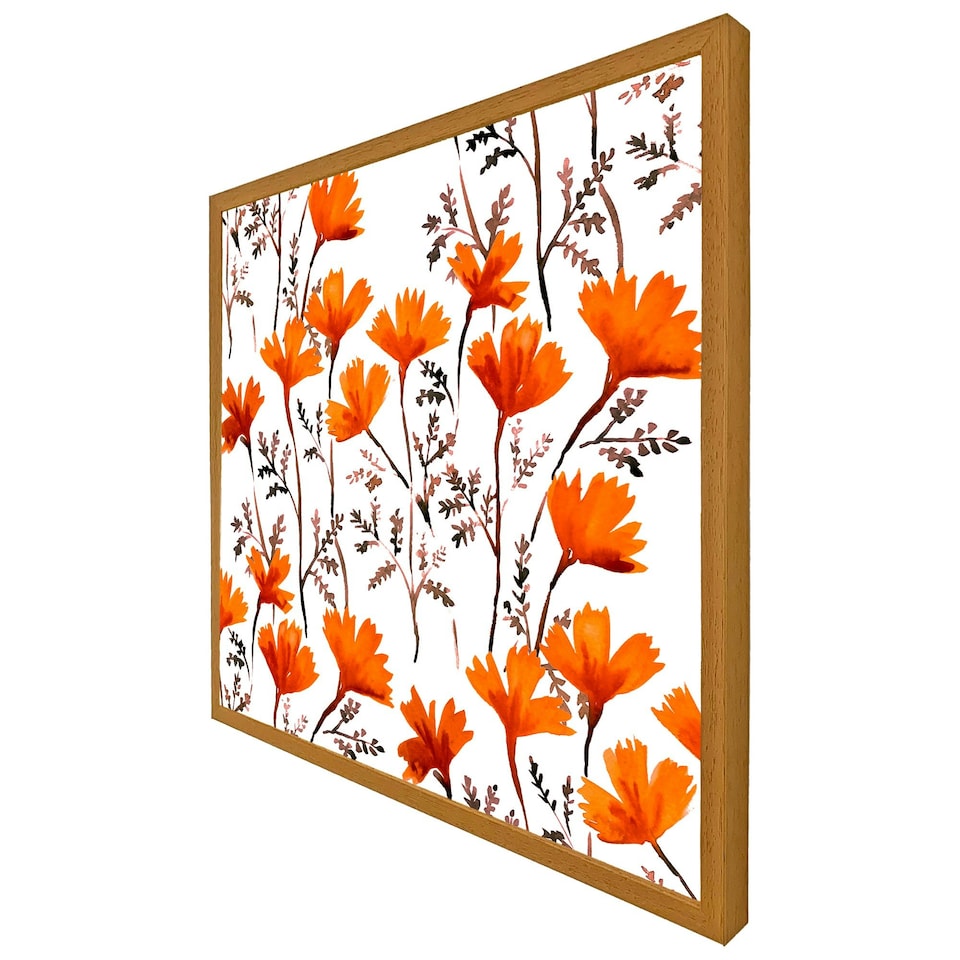 image 1 of Flowers in autumn colours (Picture Frame) Black | L