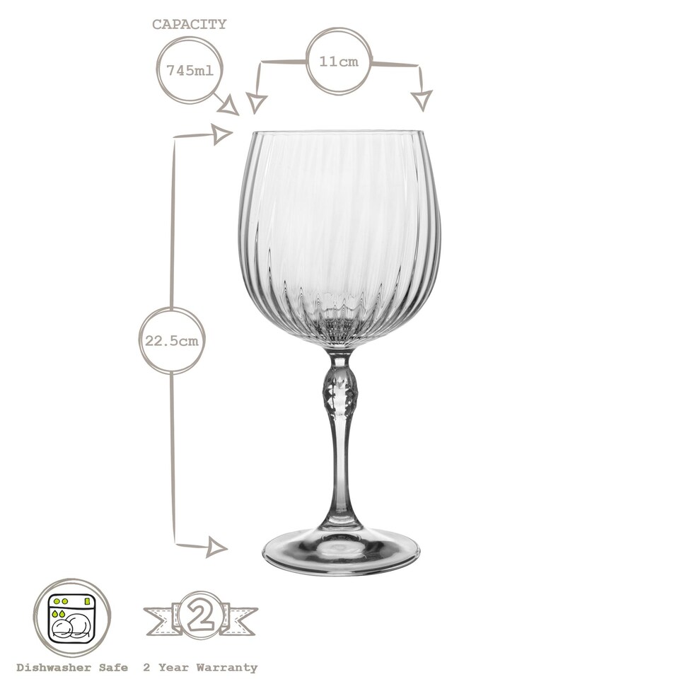 image 1 of Bormioli Rocco America '20s Gin Glasses - 240ml - Clear - Pack of 6