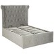 image 4 of Interiors By Premier Elegant Kingsize Grey Brush Velvet Ottoman Bed, Durable Velvet Bed For Bedroom, Compact Diamont Tufted Bed