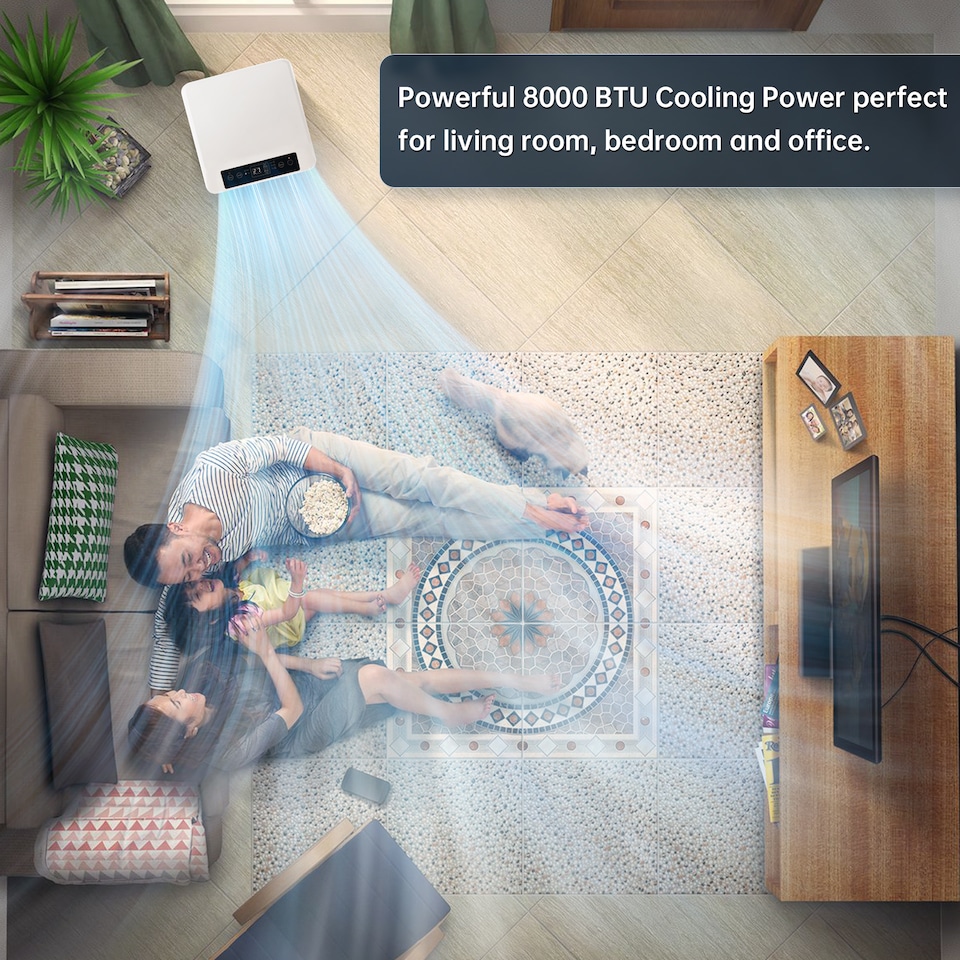 image 1 of Portable Air Conditioner 3-in-1 Air Conditioner Dehumidifier Conditioning Unit 8000 BTU 2900W Remote Class A