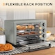 image 9 of HOMCOM Mini Oven 21L Electric Grill w/ Adjustable Temp 1400W, Silver Tone