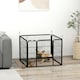 image 2 of Pawhut Metal Pet Playpen Dog Kennel w/Door Latches In/Outdoor Use 82Lx82Wx60Hcm