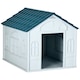 image 1 of PawHut Weather-Resistant Dog House, Puppy Shelter for Large Dogs - Blue