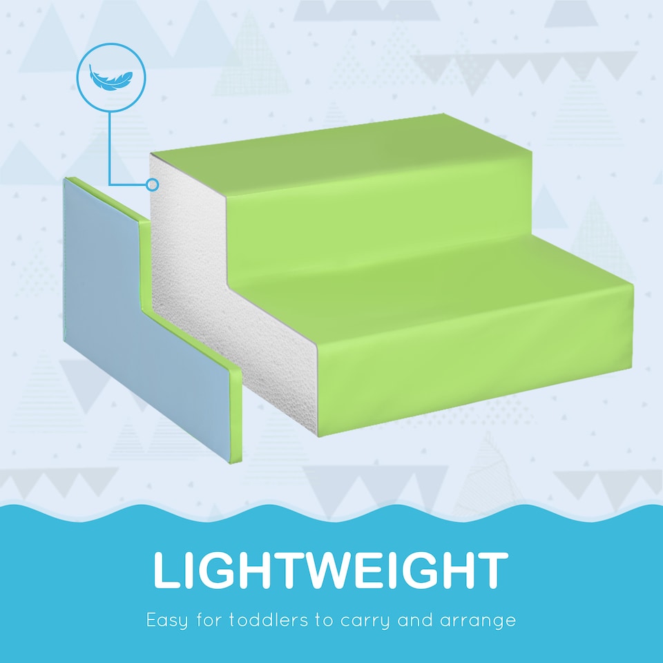 image 1 of HOMCOM 6 Piece Soft Play Equipment for Kids Climb and Crawl, Pink