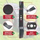 image 6 of SPARES2GO Blade for Partner P3540 P4040S P40 PT3540S Lawnmower Metal Combi Grass Cutter (40cm)