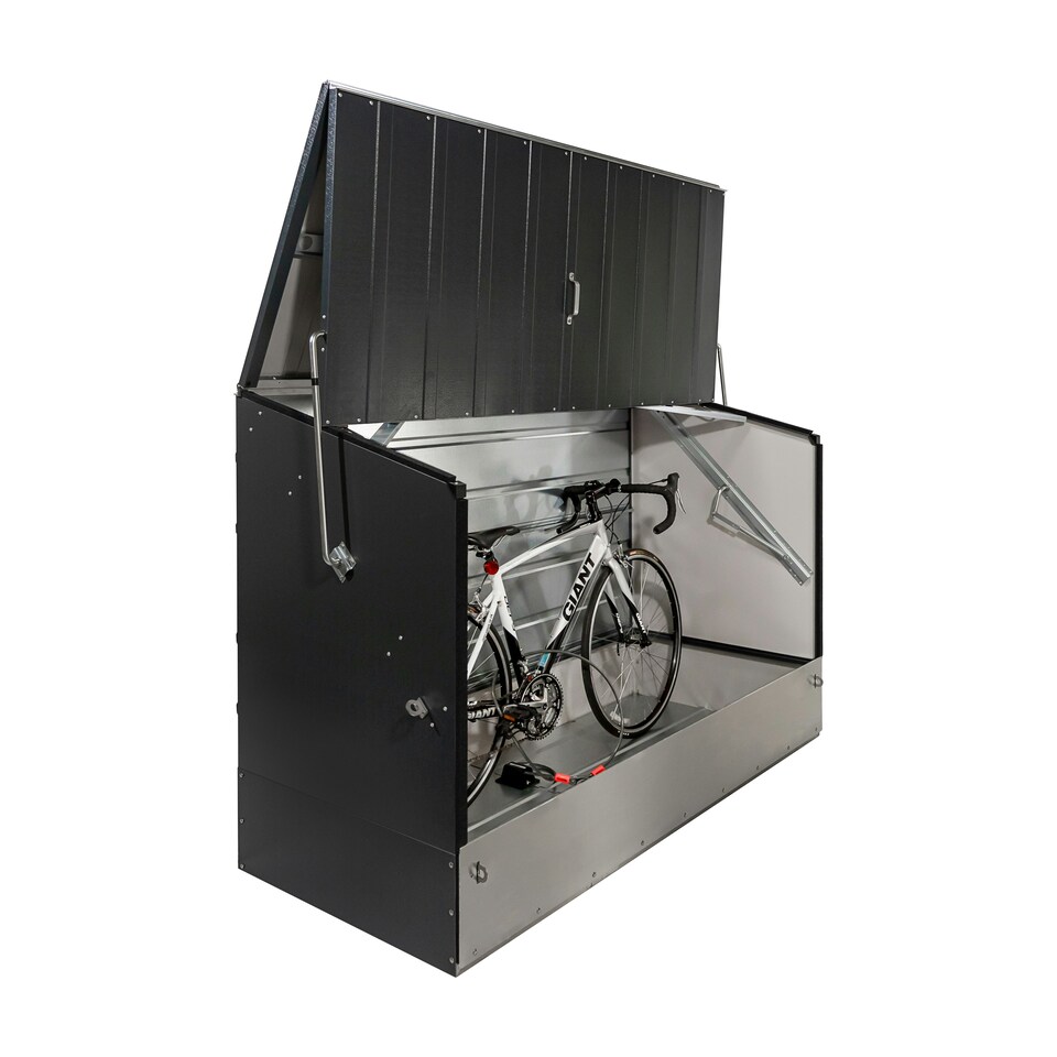 image 1 of Trimetals ProtectaCycle Secure Bike Store with Ramp – Police Approved - Fits up to 3 Adult Bikes Grey