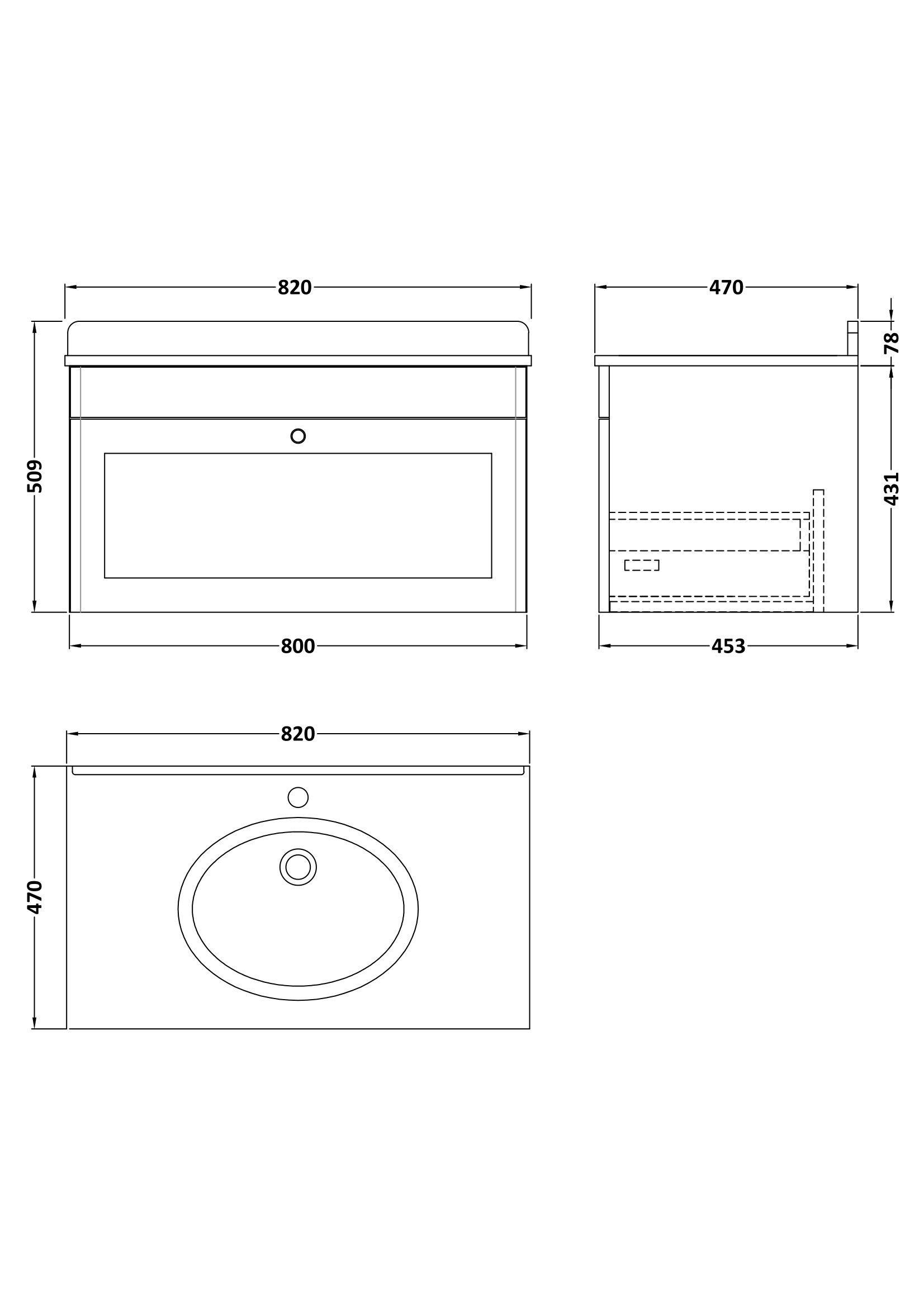 image 1 of Balterley Swynnerton Traditional 1 Drawer Wall Hung Vanity Unit with Marble Basin, Dark Grey, 800mm