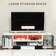 image 5 of HOMCOM TV Unit Cabinet for TVs up to 60", TV Stand with LED Lights, Grey