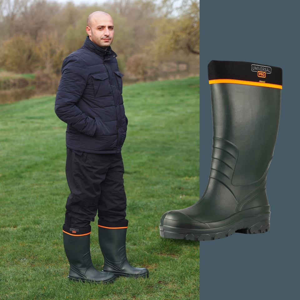 image 1 of Demar New Universal Pro Lightweight Men's Wellies with Liner, Green, EU 42