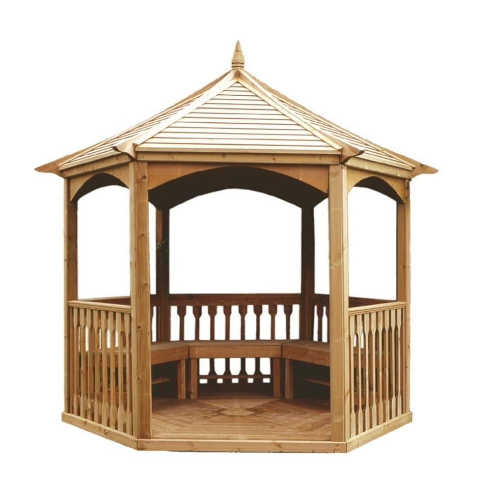 image 1 of Brompton Medium Gazebo - Pressure Treated Timber - L240 x W240 x H295 cm