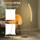 image 8 of HOMCOM Floor Lamp with LED Strip, Standing Lamp for Living Room, Gold Tone | Gold | 46L x 25W x 147H
