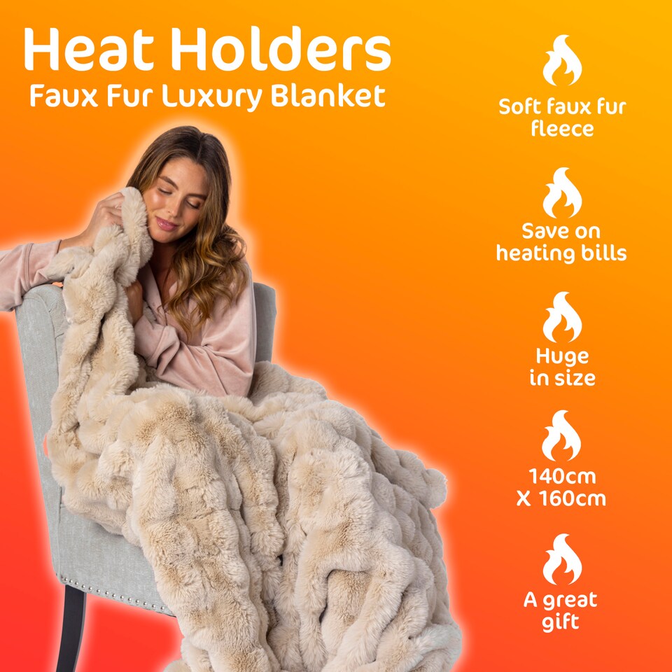 image 1 of Faux Fur Blanket Extra Soft Cosy Thermal Large Blanket 140x160cm