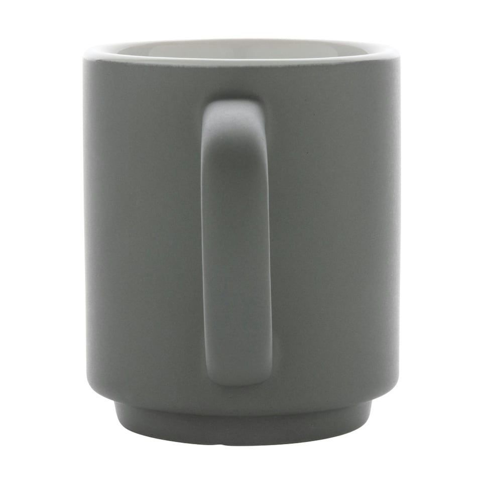 image 1 of XD Collection Stackable Ceramic 180ml Mug - Grey/White - One Size