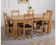 image 4 of Dakota 182 x 92cm Oak Large Dining Table and 6 Lincoln Chairs | Brown | Brown